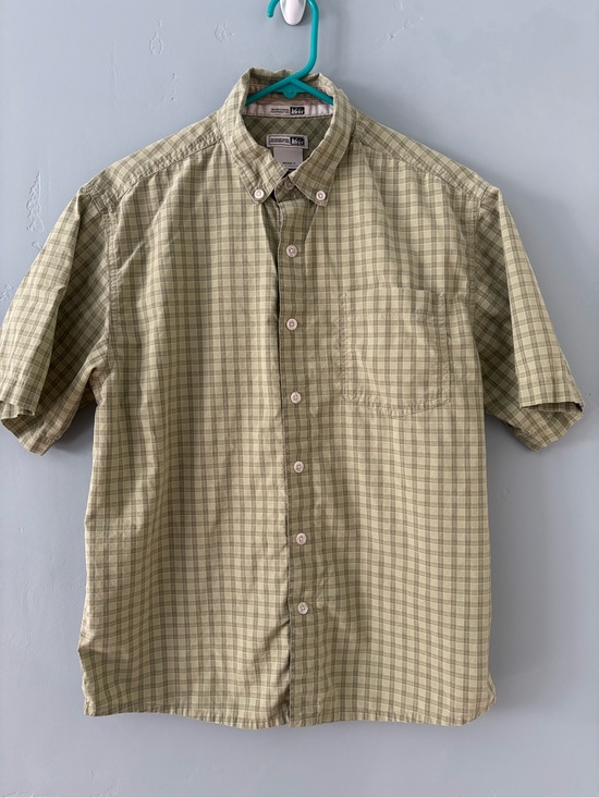REI Other - REI Short-Sleeve Button-Down Plaid Shirt in Light Olive